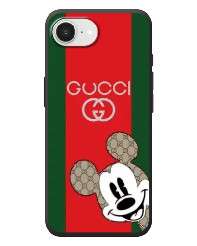 Чехол для iPhone 17e с картинкой «Gucci — полосы и Микки» Чехол для iPhone 17e с картинкой «Gucci — полосы и Микки»