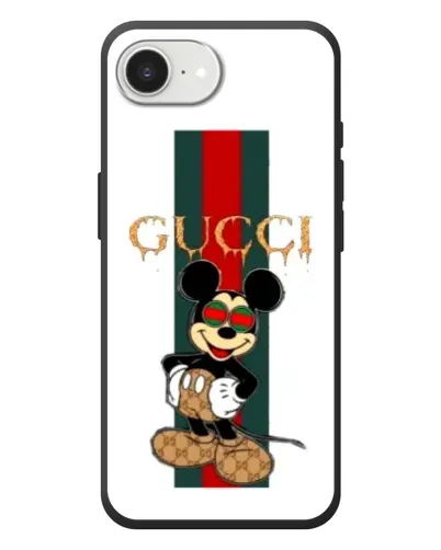 Чехол для iPhone 17e с картинкой «Микки Маус Gucci — полосы» Чехол для iPhone 17e с картинкой «Микки Маус Gucci — полосы»
