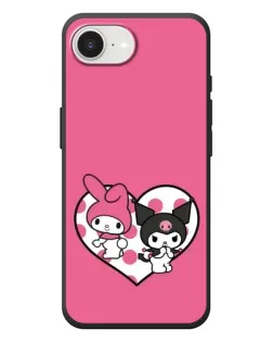 Чехол для iPhone 17e с картинкой «Kuromi и My Melody»