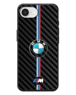 Чехол для iPhone 17e с картинкой «Эмблема BMW и карбон»