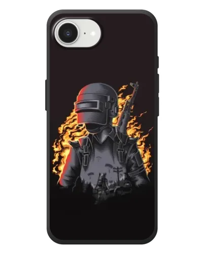 Чехол для iPhone 17e с картинкой «PUBG — огненный силуэт» Чехол для iPhone 17e с картинкой «PUBG — огненный силуэт»