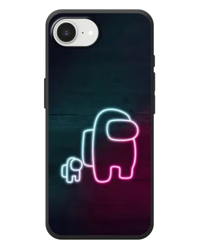 Чехол для iPhone 17e с картинкой «Among Us неон-арт»