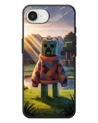 Чехол для iPhone 17e с картинкой «Крипер в свитере» Чехол для iPhone 17e с картинкой «Крипер в свитере»