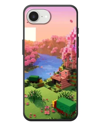 Чехол для iPhone 17e с картинкой «Розовое дерево Minecraft» Чехол для iPhone 17e с картинкой «Розовое дерево Minecraft»