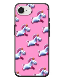 Чехол для iPhone 17e с картинкой «Единороги на розовом»