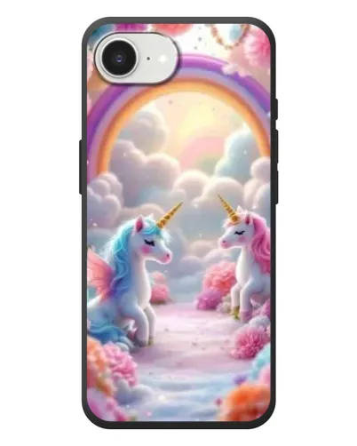 Чехол для iPhone 17e с картинкой «Радуга и единороги» Чехол для iPhone 17e с картинкой «Радуга и единороги»
