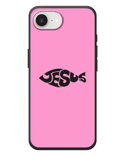 Чехол для iPhone 17e с картинкой «Розовый символ Jesus» Чехол для iPhone 17e с картинкой «Розовый символ Jesus»