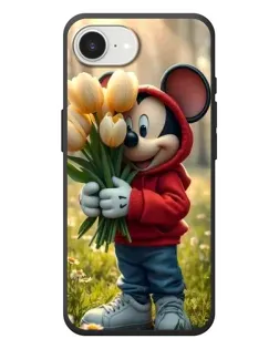 Чехол для iPhone 17e с картинкой «Микки с тюльпанами»