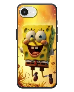 Чехол для iPhone 17e с картинкой «Губка Боб прыгает»