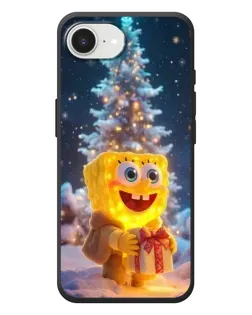 Чехол для iPhone 17e с картинкой «Рождественский Спанч Боб»