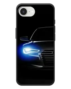 Чехол для iPhone 17e с картинкой «Неоновый взгляд Audi»