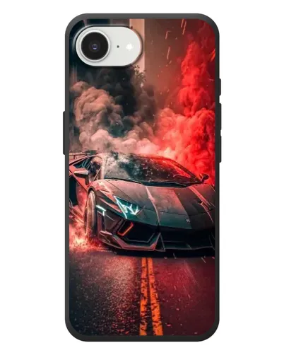 Чохол для iPhone 17e з картинкою «Lamborghini червоний дим»