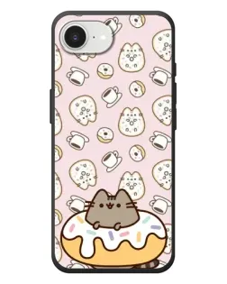 Чехол для iPhone 17e с картинкой «Пушин на пончике»