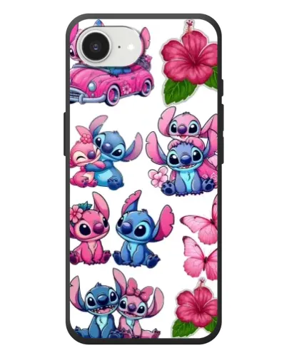 Чохол для iPhone 17e з картинкою «Стікери Stitch та Angel»