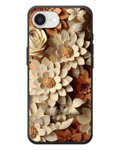Чехол для iPhone 17e с картинкой «Бежевый флористический декор»