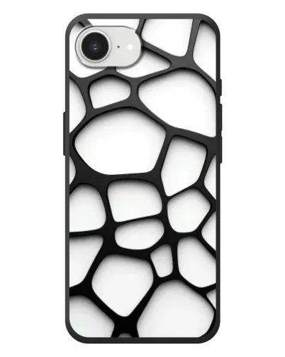 Чехол для iPhone 17e с картинкой «Белая объемная сетка» Чехол для iPhone 17e с картинкой «Белая объемная сетка»