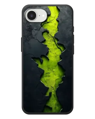 Чехол для iPhone 17e с картинкой «Салатовый разлом скалы» Чехол для iPhone 17e с картинкой «Салатовый разлом скалы»
