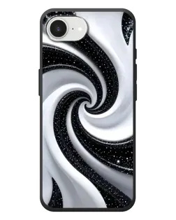 Чехол для iPhone 17e с картинкой «Черно-белая спираль»