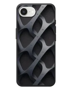 Чехол для iPhone 17e с картинкой «Объемное серое плетение»