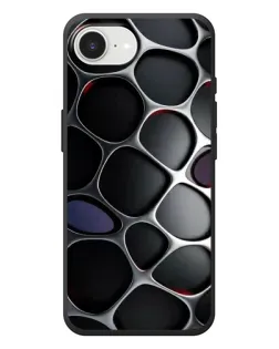 Чехол для iPhone 17e с картинкой «Объемная темная решетка»