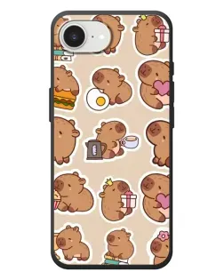 Чехол для iPhone 17e с картинкой «Капибары паттерн»