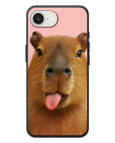 Чехол для iPhone 17e с картинкой «Капибара с языком» Чехол для iPhone 17e с картинкой «Капибара с языком»
