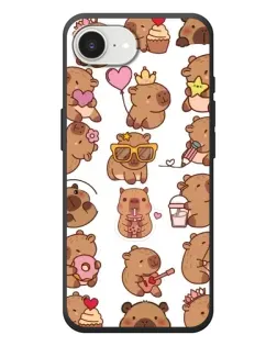Чехол для iPhone 17e с картинкой «Стикерпак с капибарами»