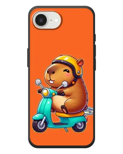 Чехол для iPhone 17e с картинкой «Капибара на скутере» Чехол для iPhone 17e с картинкой «Капибара на скутере»