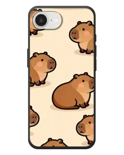 Чехол для iPhone 17e с картинкой «Паттерн милых капибар»
