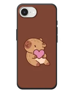 Чехол для iPhone 17e с картинкой «Капибара с сердцем»