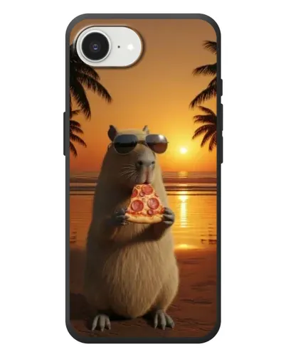 Чехол для iPhone 17e с картинкой «Капибара с пиццей» Чехол для iPhone 17e с картинкой «Капибара с пиццей»