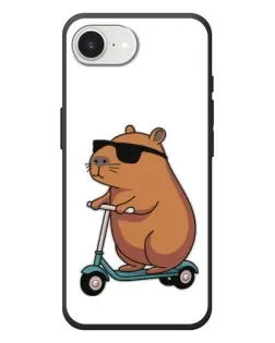 Чехол для iPhone 17e с картинкой «Капибара на самокате»