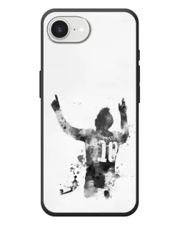 Чехол для iPhone 17e с картинкой «Черно-белый силуэт Месси» Чехол для iPhone 17e с картинкой «Черно-белый силуэт Месси»