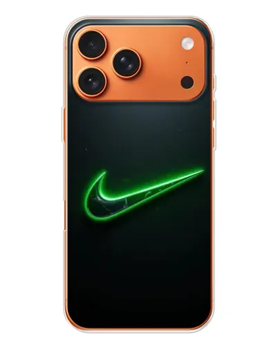 Чехол для Apple iPhone 18 Pro Max с картинкой «Неоновый контур Nike»