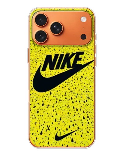 Чехол для Apple iPhone 18 Pro Max с картинкой «Желтый текстурный Nike»