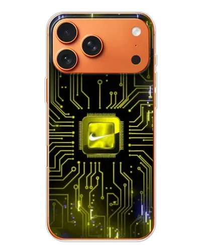 Чехол для Apple iPhone 18 Pro Max с картинкой «Nike — золотая искра»