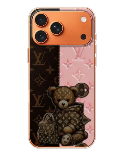 Чехол для Apple iPhone 18 Pro Max с картинкой «Мишка в стиле LV»