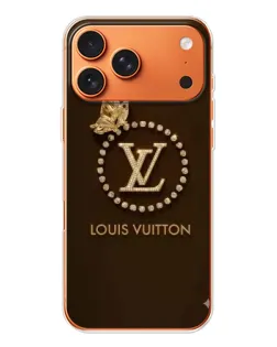 Чехол для Apple iPhone 18 Pro Max с картинкой «LV — золотая печать»