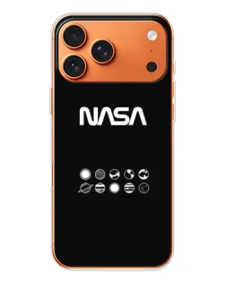 Чехол для Apple iPhone 18 Pro Max с картинкой «NASA — технический принт» Чехол для Apple iPhone 18 Pro Max с картинкой «NASA — технический принт»