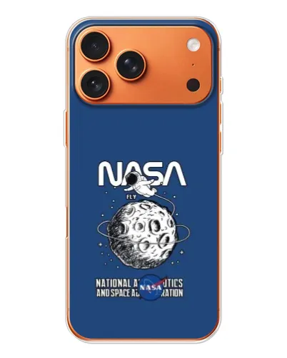 Чехол для Apple iPhone 18 Pro Max с картинкой «NASA — лунная миссия»