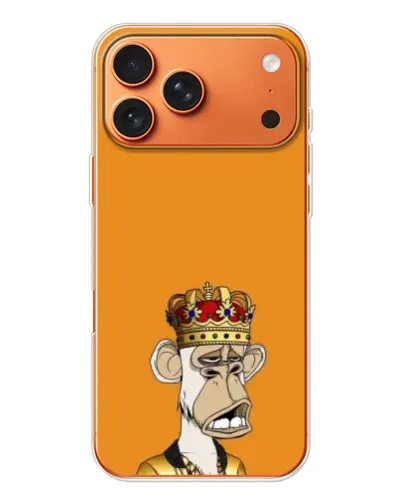 Чехол для Apple iPhone 18 Pro Max с картинкой «Золотая обезьяна Bored Ape»