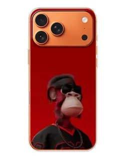 Чехол для Apple iPhone 18 Pro Max с картинкой «Bored Ape в красном»