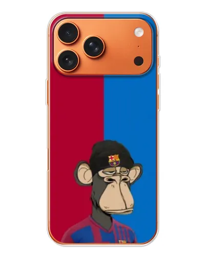 Чехол для Apple iPhone 18 Pro Max с картинкой «Bored Ape — фанат Барсы»