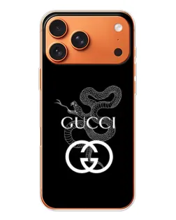 Чехол для Apple iPhone 18 Pro Max с картинкой «Gucci — серебряная змея»