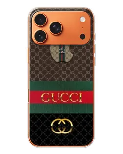 Чехол для Apple iPhone 18 Pro Max с картинкой «Gucci — брендированный десерт»