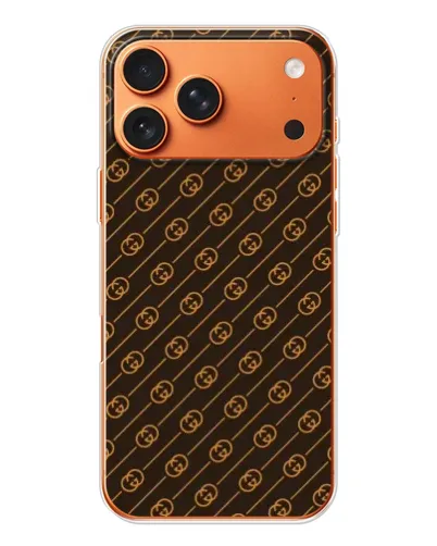 Чехол для Apple iPhone 18 Pro Max с картинкой «Gucci — золотые диагонали»