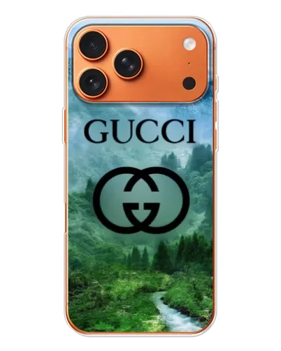 Чехол для Apple iPhone 18 Pro Max с картинкой «Gucci — горный пейзаж»