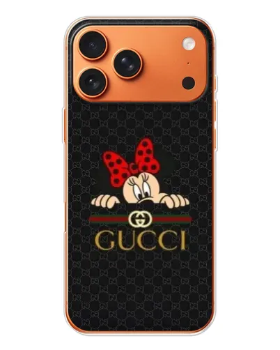 Чехол для Apple iPhone 18 Pro Max с картинкой «Минни Маус Gucci — черный»