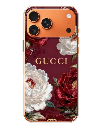 Чехол для Apple iPhone 18 Pro Max с картинкой «Gucci — бордовые розы» Чехол для Apple iPhone 18 Pro Max с картинкой «Gucci — бордовые розы»