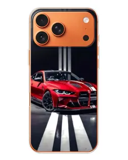 Чехол для Apple iPhone 18 Pro Max с картинкой «Красная BMW на дороге»
